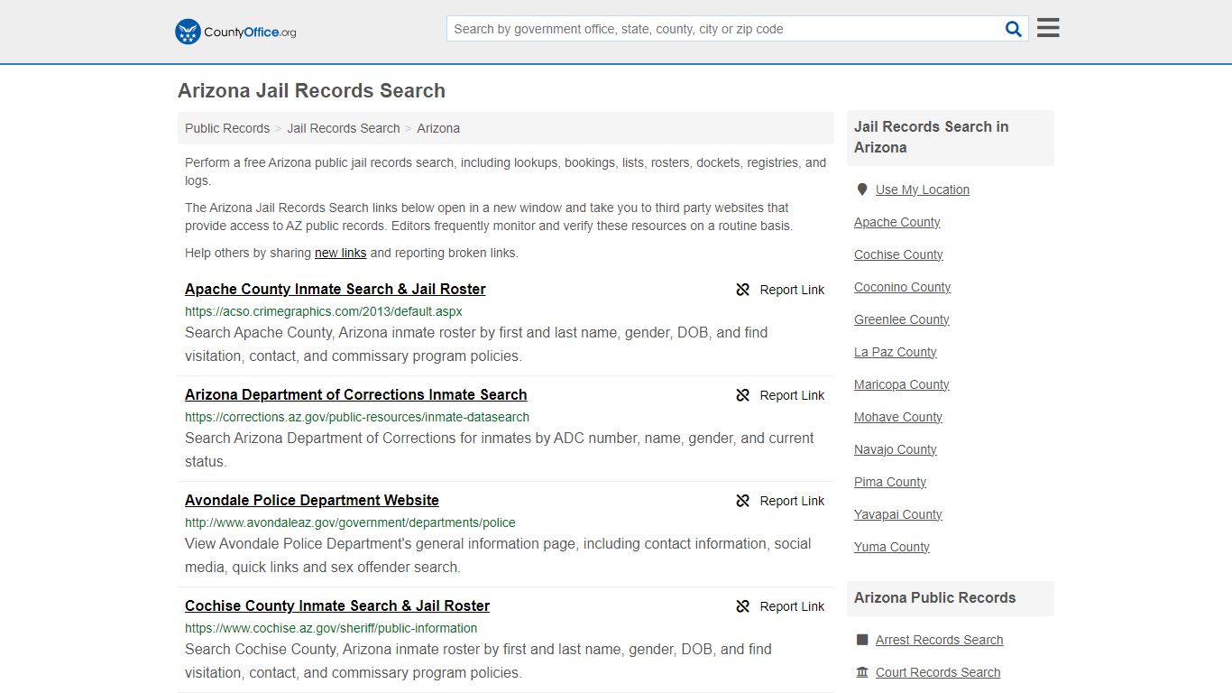 Jail Records Search - Arizona (Jail Rosters & Records)